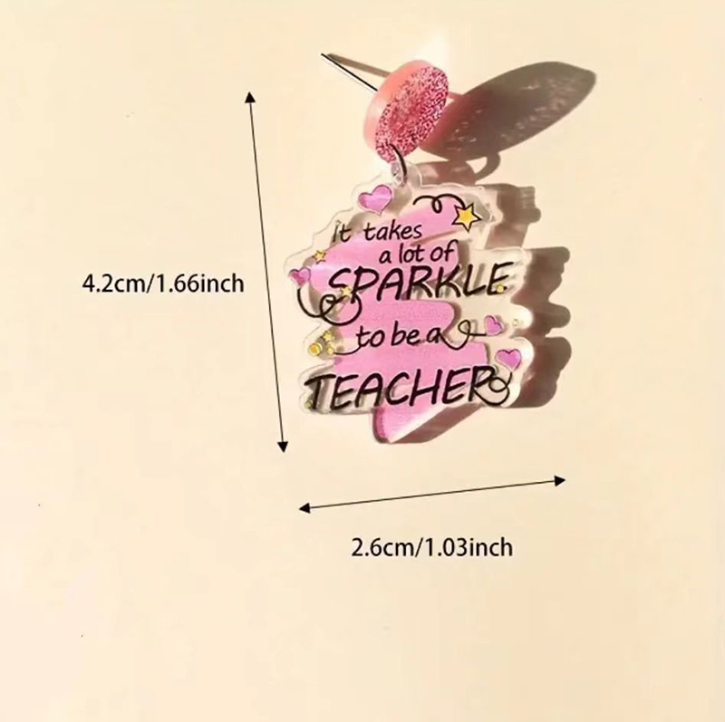 It Takes A Lot Of Sparkle To Be A Teacher Earrings