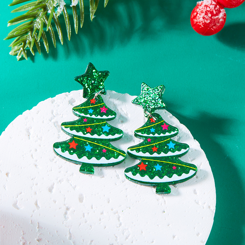 Christmas Tree Teacher Acrylic Earrings