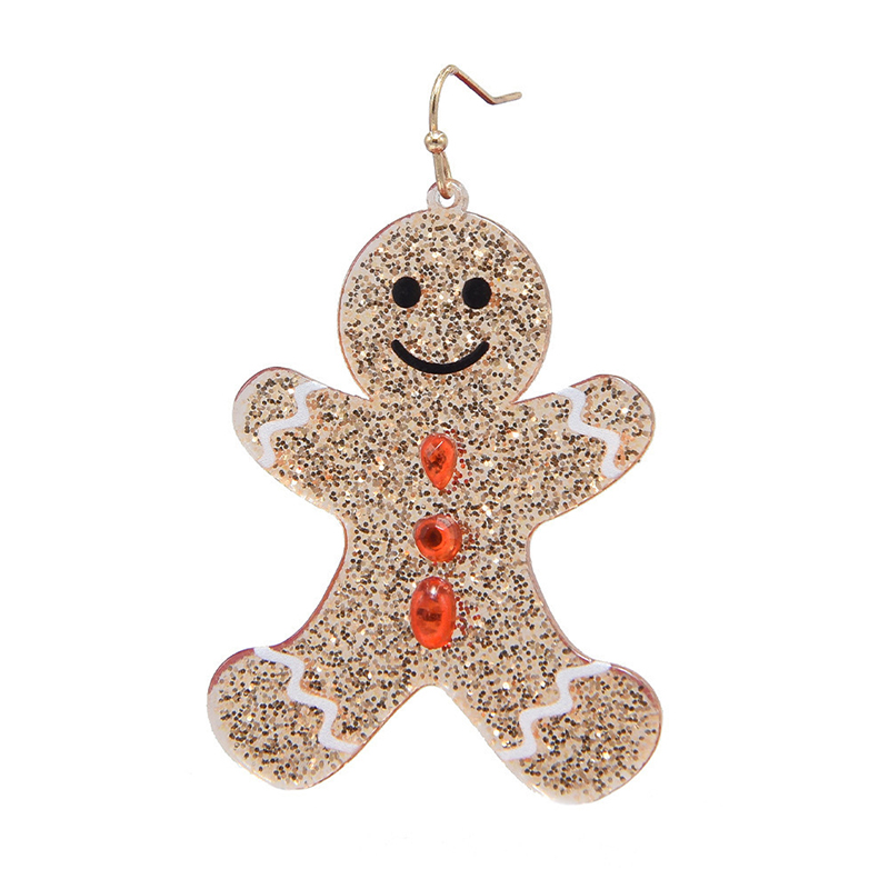 Christmas Gingerbread Man Teacher Acrylic Earrings
