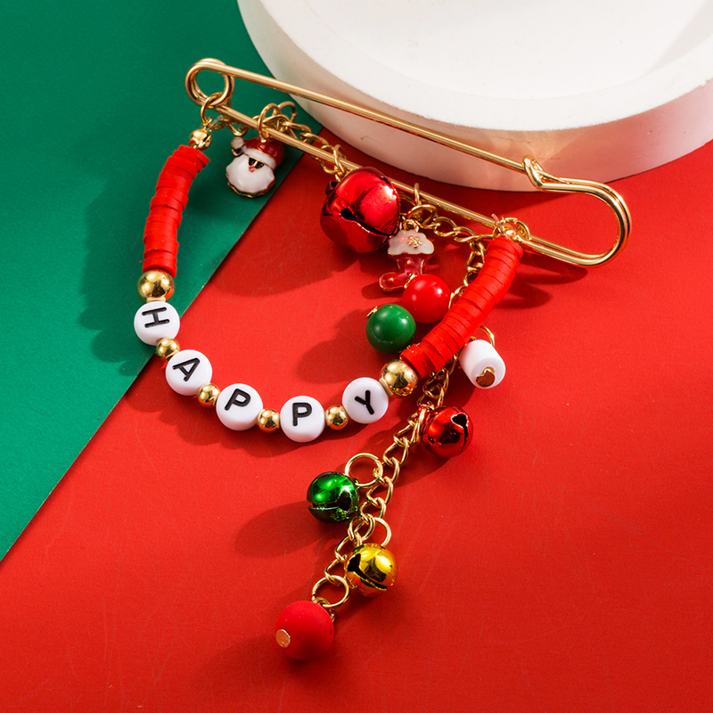 HAPPY Beaded Bells Teacher Pin