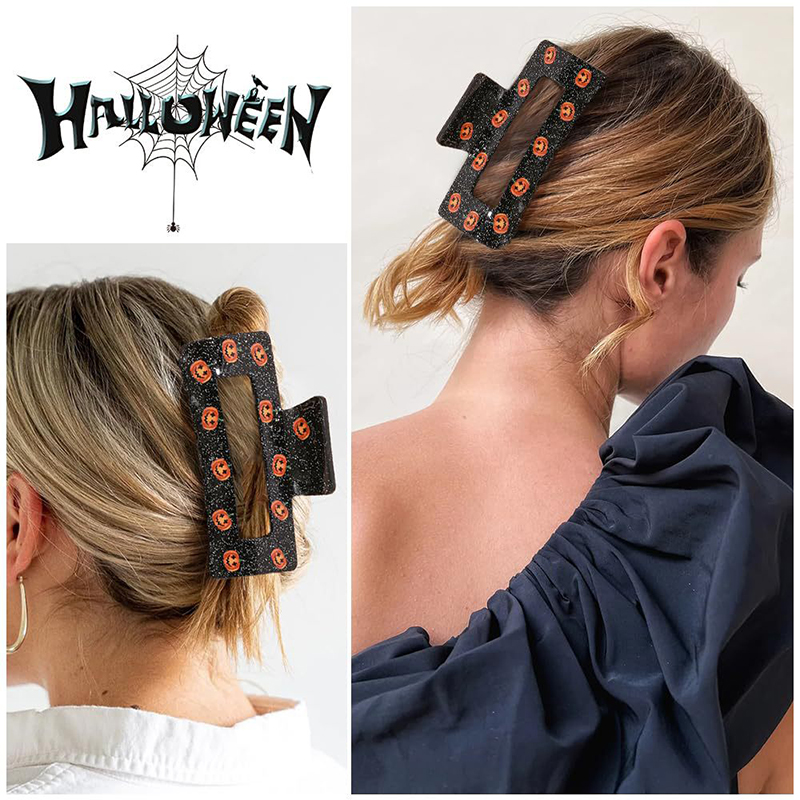 Halloween Pumpkin Hair Clips