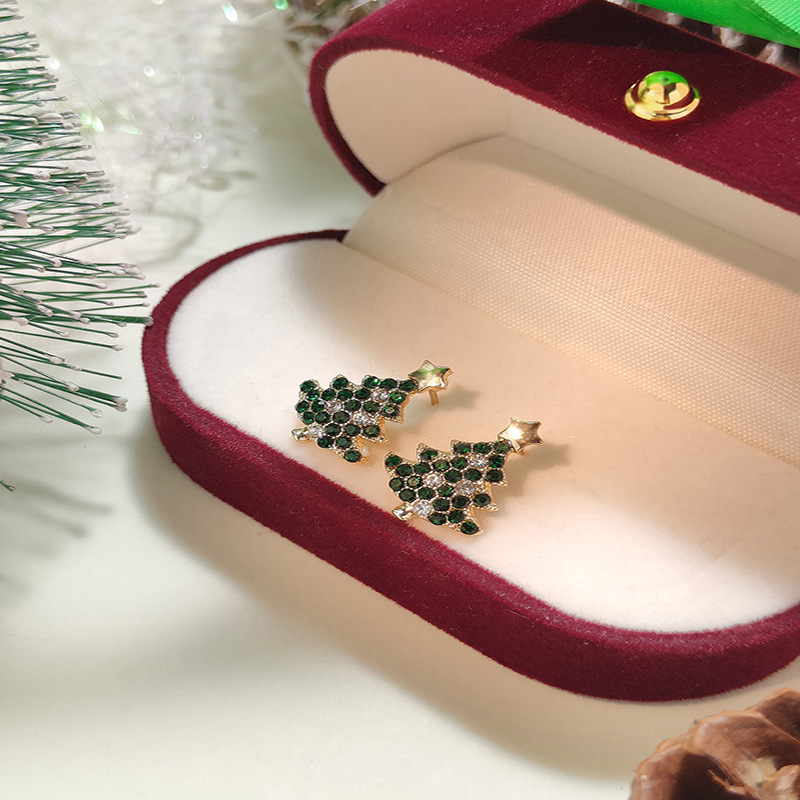 Christmas Tree Teacher Metal Earrings