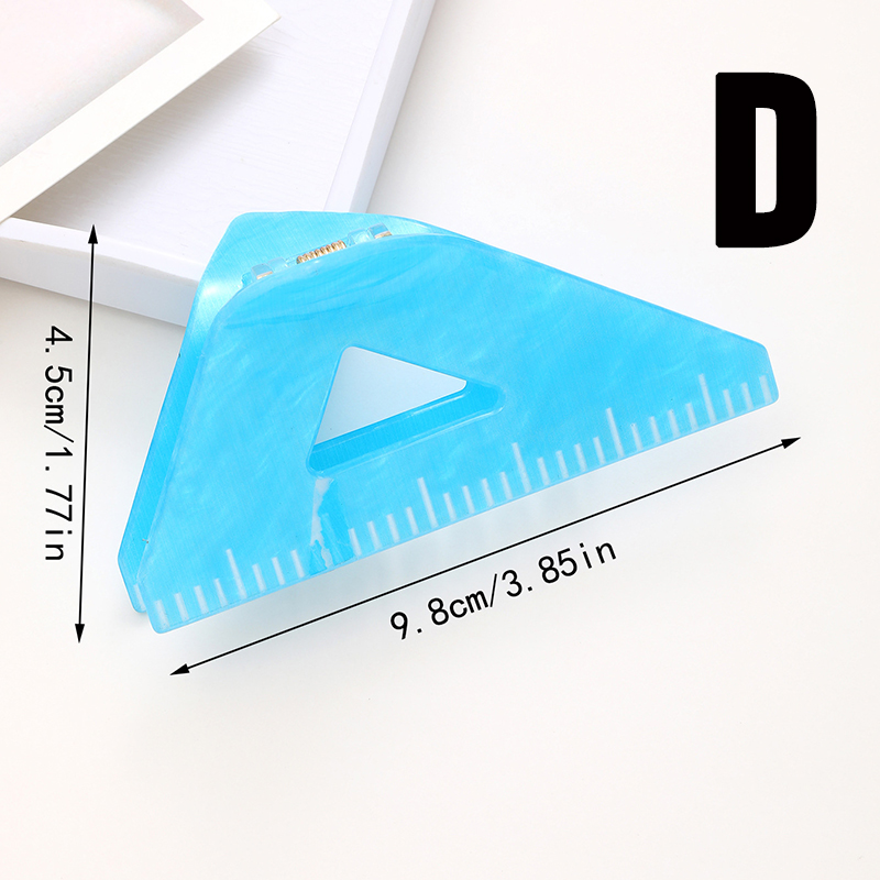 Pencil Triangle Ruler Hair Clips