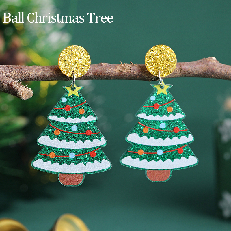 Christmas Tree Teacher Acrylic Earrings