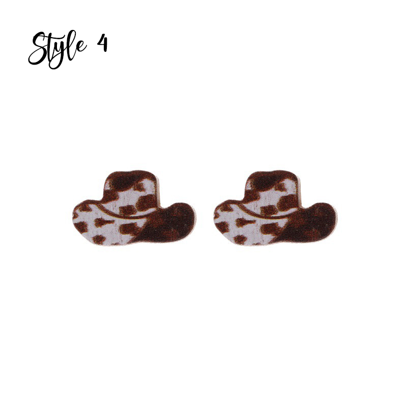 Cute Smiley Apple Drawing Board Wooden Earrings