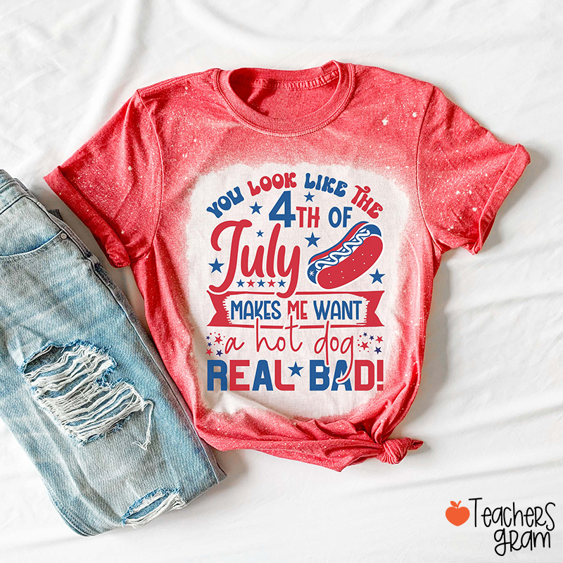 You Look Like The 4th Of July Teacher Printed T-Shirt