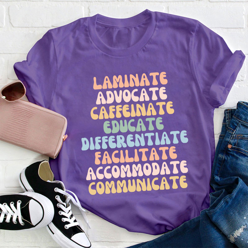 Educate Differentiate Teacher T-Shirt