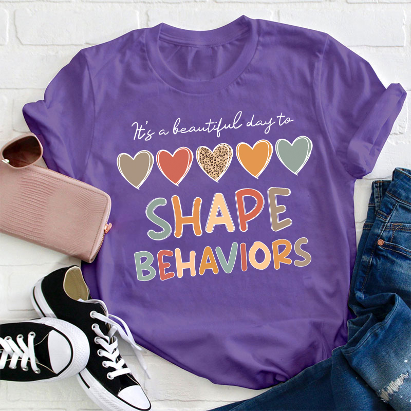 It's A Beautiful Day To Shape Behaviors Teacher T-Shirt