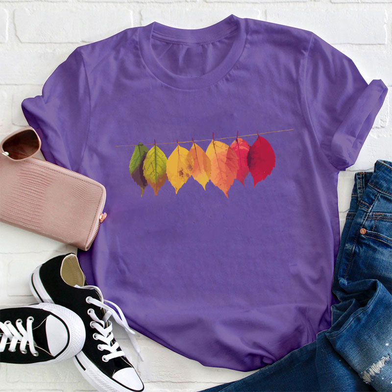 Collect Autumn Leaves Teacher T-Shirt