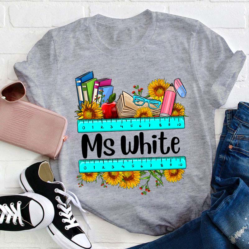 Personalized Name Happy Teaching Teacher T-Shirt