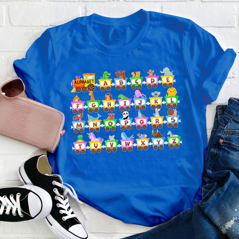 Alphabet Animal Train Teacher T-Shirt