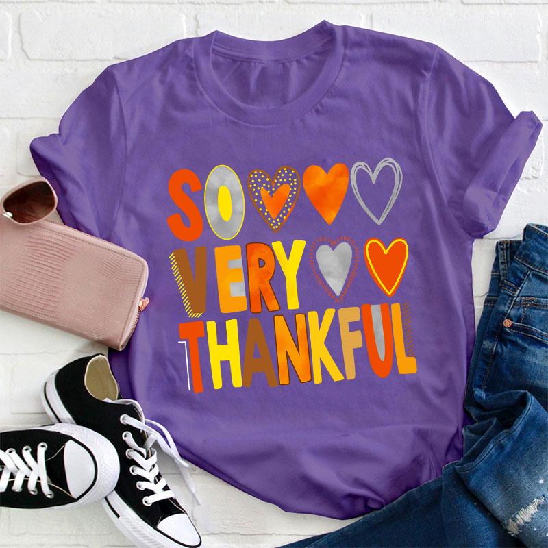 So Very Thankful Teacher T-Shirt