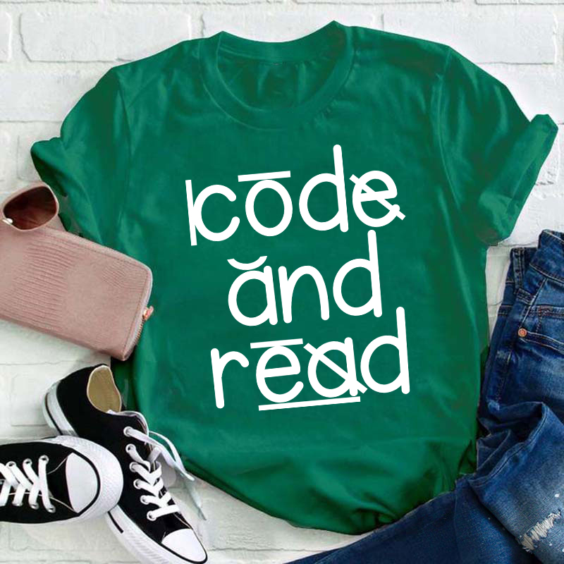 Code And Read Teacher T-Shirt