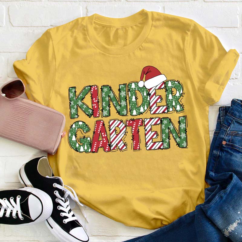 Personalized Grade Christmas Crew Teacher T-Shirt