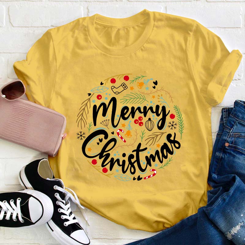 Ho Ho Merry Christmas Teacher T-Shirt