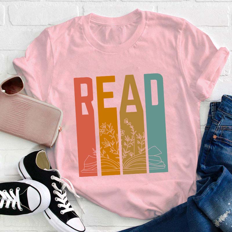 Retro Read Teacher T-Shirt