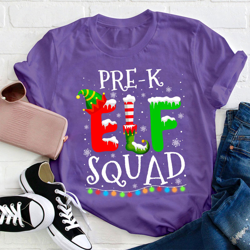 Personalized Elf Squad Teacher T-Shirt