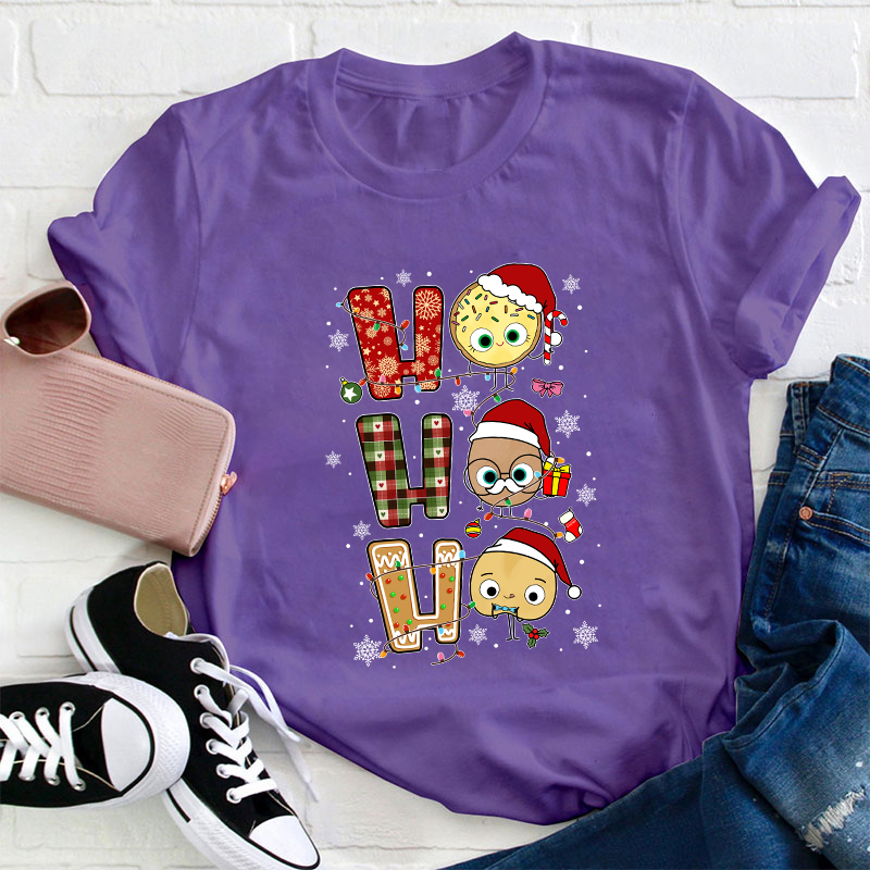 Ho Ho Ho Christmas Teacher T-Shirt