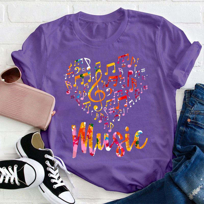 Music Heart Teacher T-Shirt