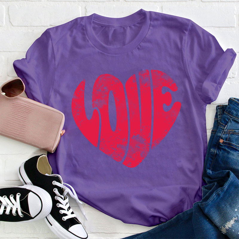 Love Heart Teacher T-Shirt