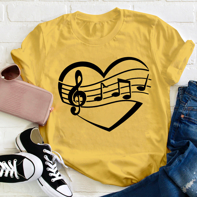 Musical Heart Teacher T-Shirt