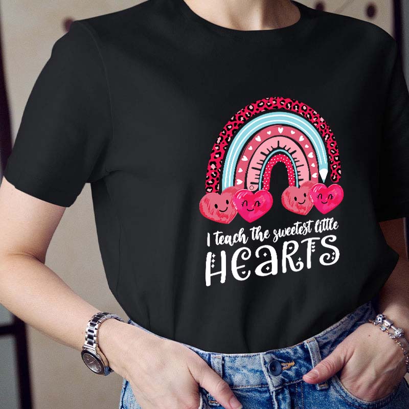 I Teach The Sweetest Little Hearts Teacher T-Shirt
