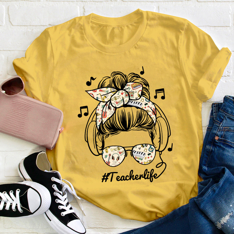 Listen Music Teacherlife Teacher T-Shirt