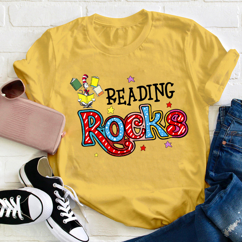 Reading Rocks Teacher T-Shirt