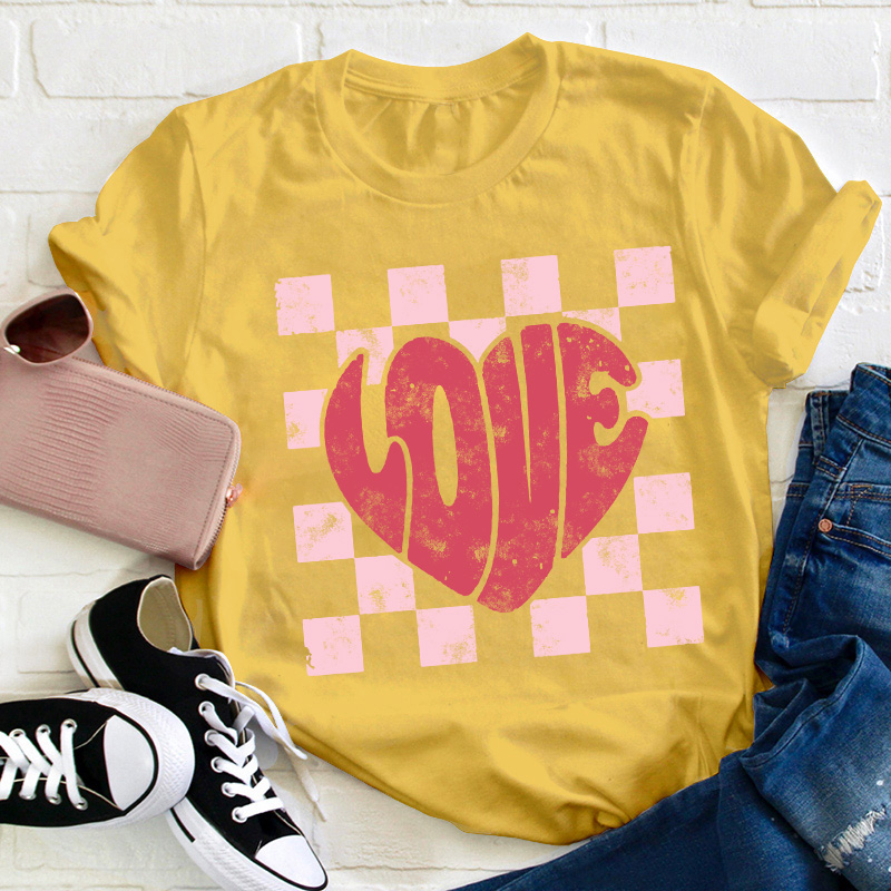 Retro Love Teacher T-Shirt