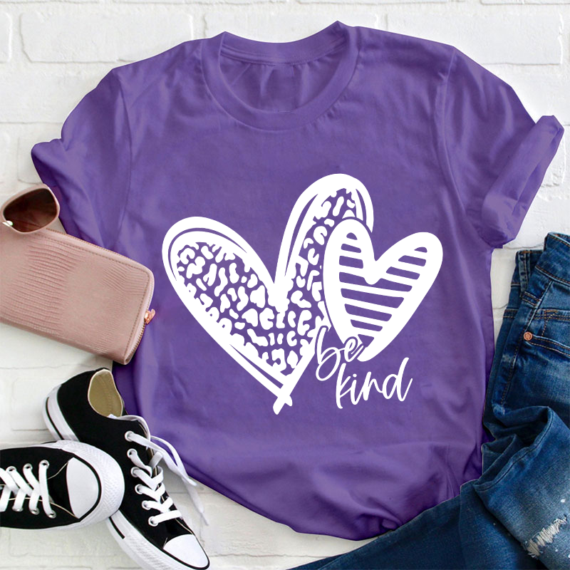 Be Kind Love Heart Teacher T-Shirt