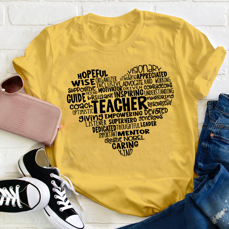 Positive Heart Teacher T-Shirt