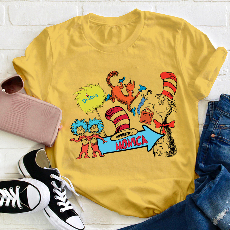 Personalized Name The Cat In The Hat Teacher T-Shirt