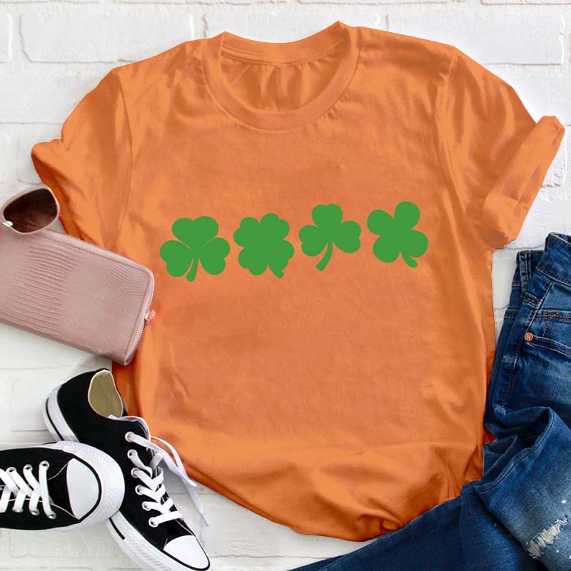 Shamrock Lucky Teacher T-Shirt