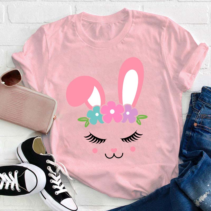 Bunny Face Teacher T-Shirt