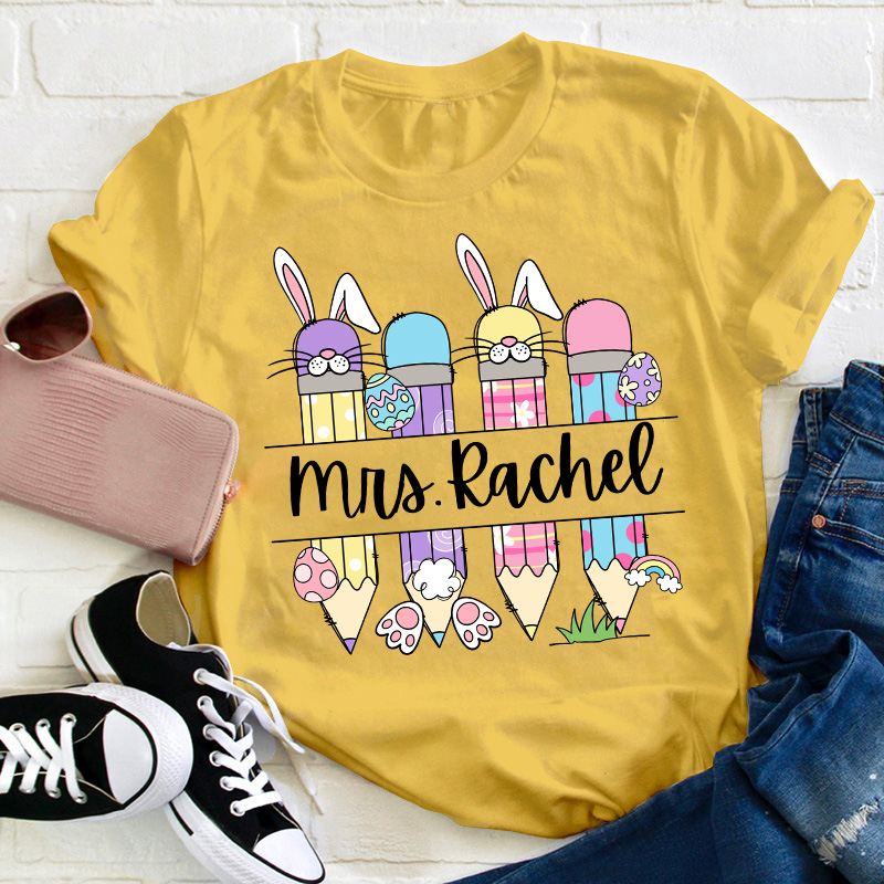 Personalized Easter Name Teacher T-Shirt
