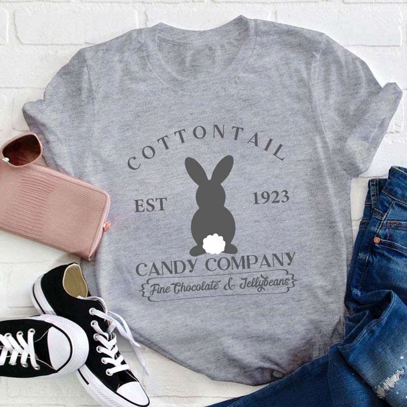 Cottontail Candy Company Easter Teacher T-Shirt