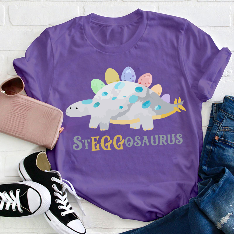 Dinosaur Easter Teacher T-Shirt Sale-Teachersgram
