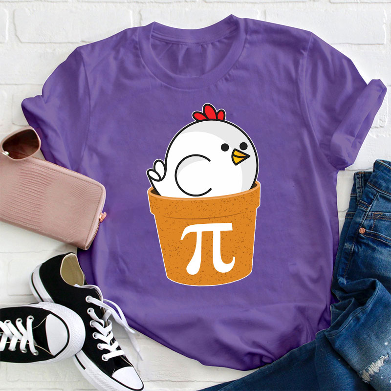 Chicken Pot Pi Day Teacher T-Shirt