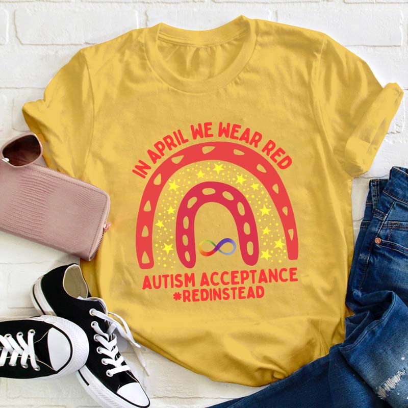 Autism Awareness Rainbow Teacher T-Shirt
