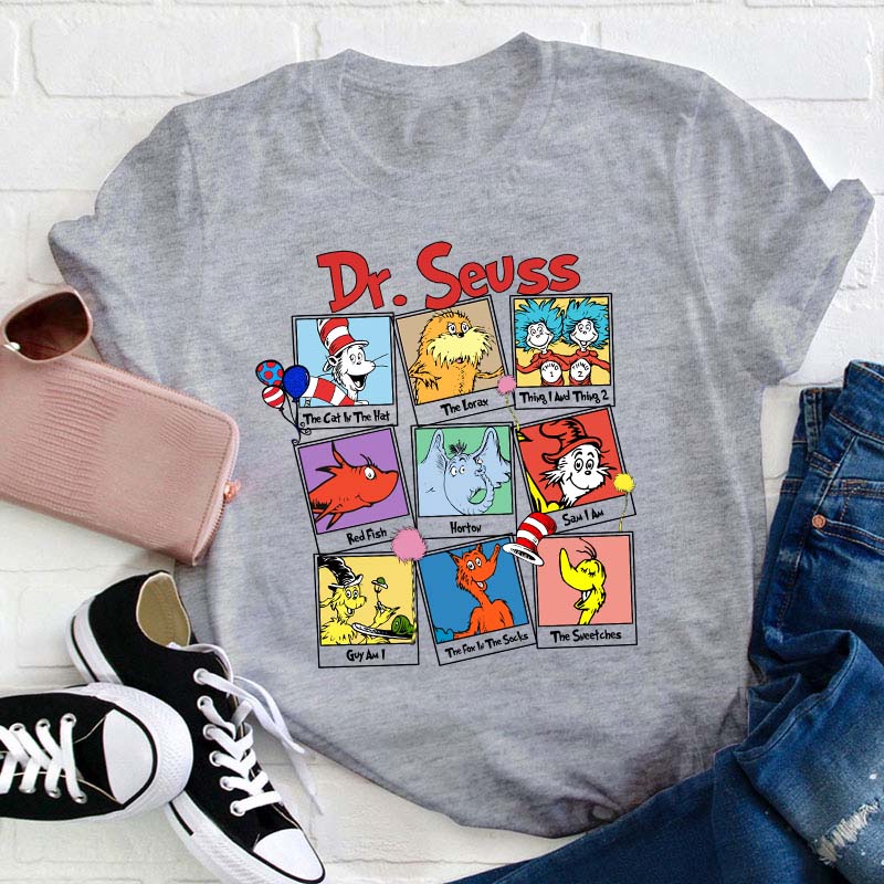 Cartoon Characters Teacher T-Shirt