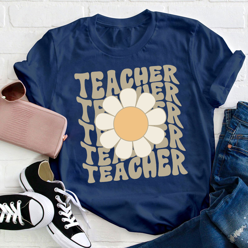 Daisy Flower Teacher T-Shirt