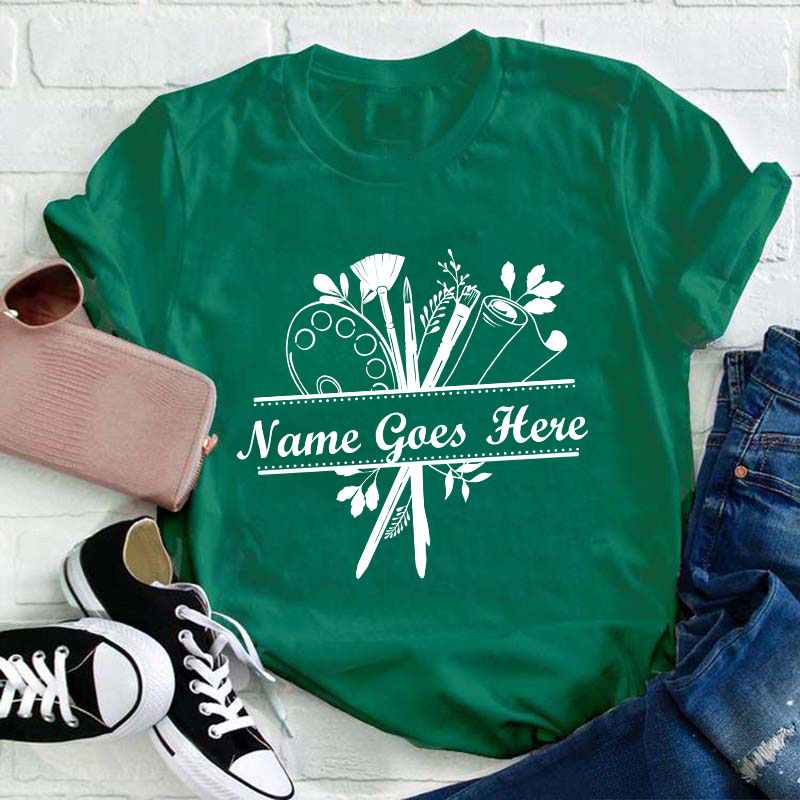 Personalized Art Crew Teacher T-Shirt