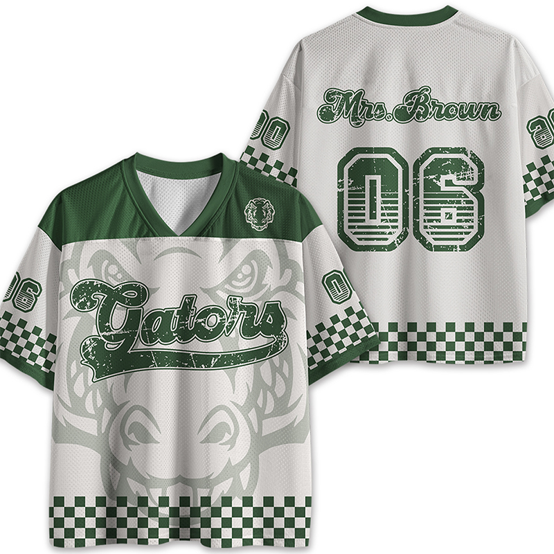 Personalized Mascot School Spirit Game Day Teacher Mesh Jersey