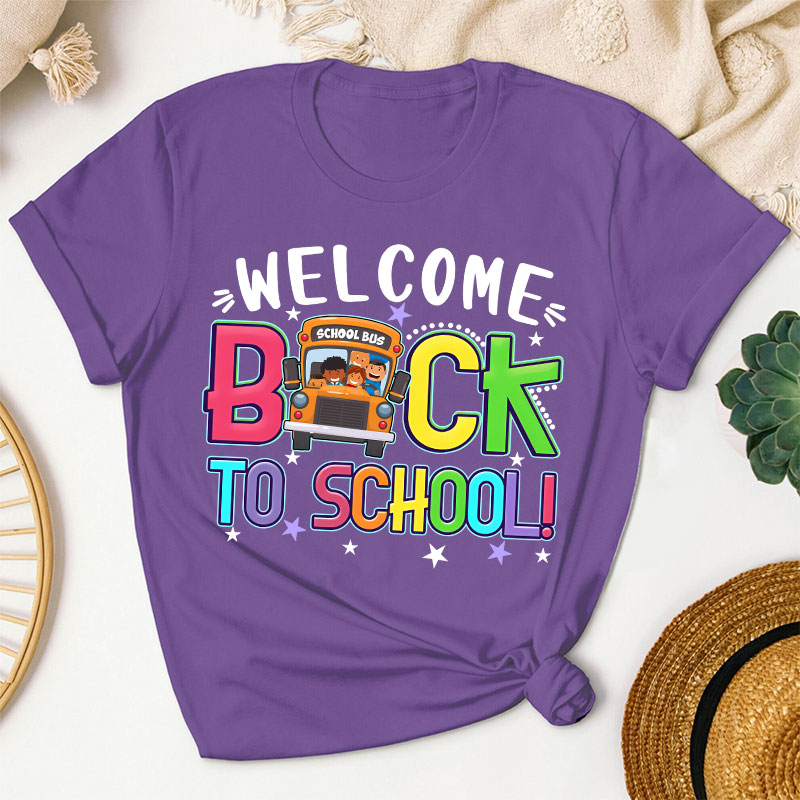 Welcome Back To School Kids School Bus Teacher T-Shirt