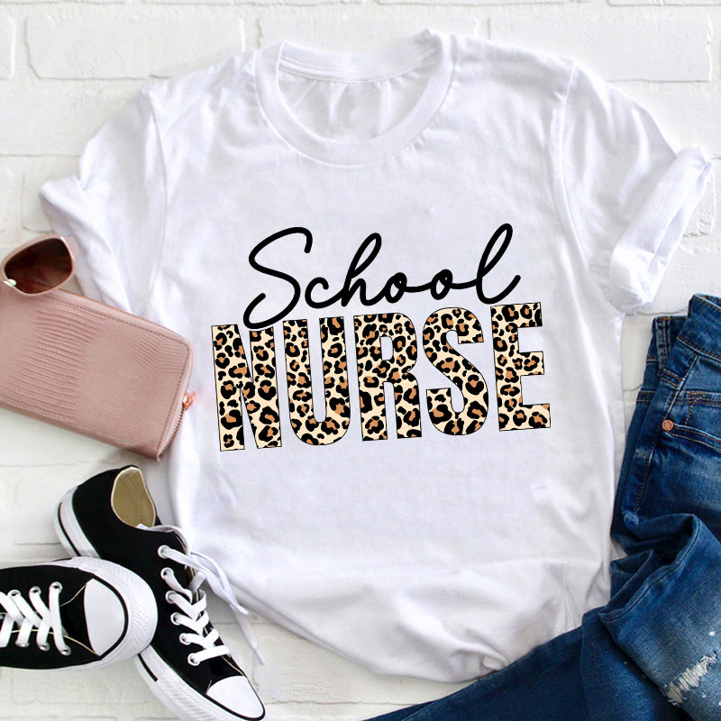 Leopard Print School T-Shirt