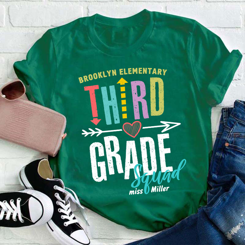 Personalized Name And Grade Team Teacher T-Shirt