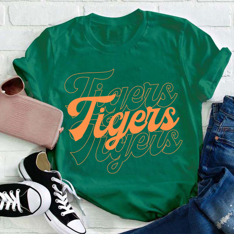 Personalized School Mascot Name Teacher T-Shirt