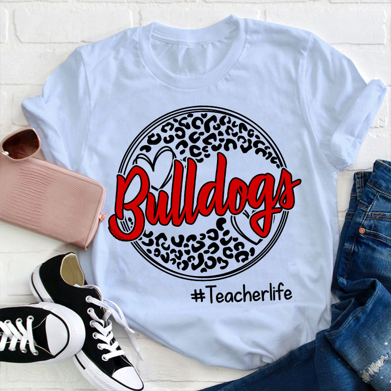 Personalized Leopard Custom School Spirit Teacher T-Shirt