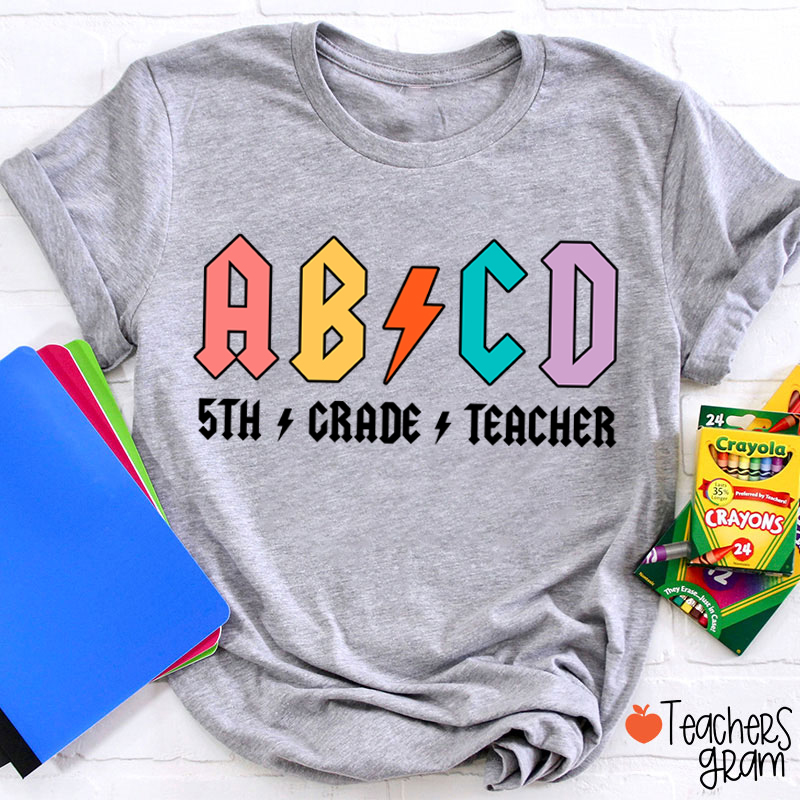 Personalized Colored Lightning Teacher T-Shirt