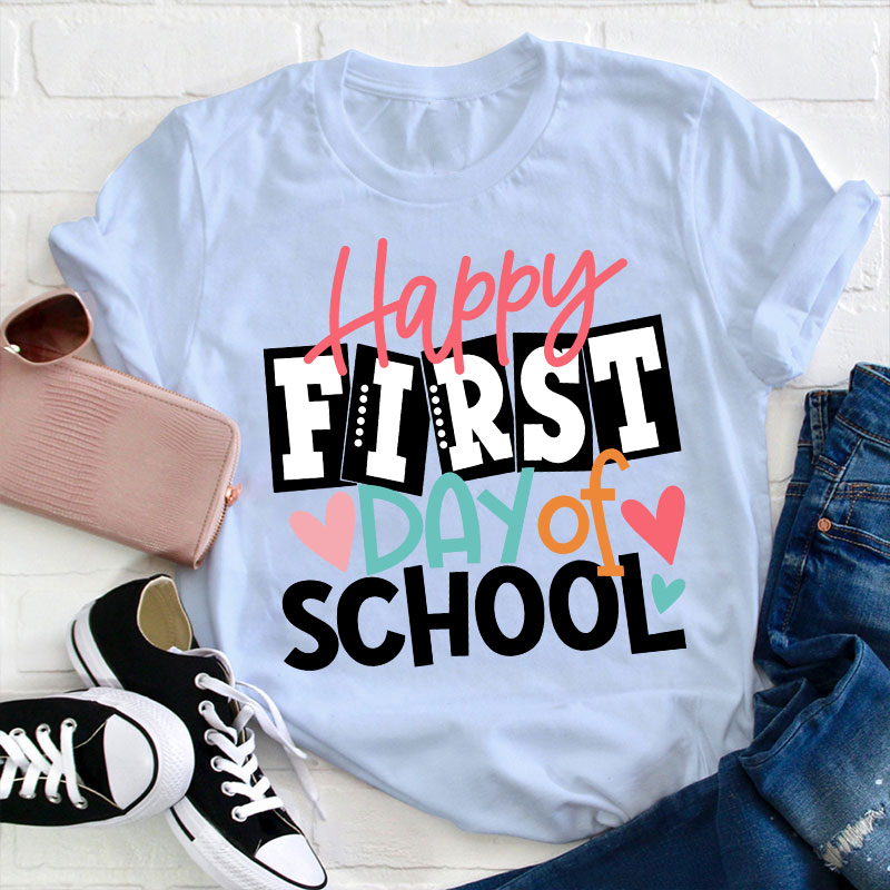 Happy First Day Of School Heart T-Shirt